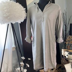 Light Grey linen shirt dress. Super comfortable. Excellent condition.